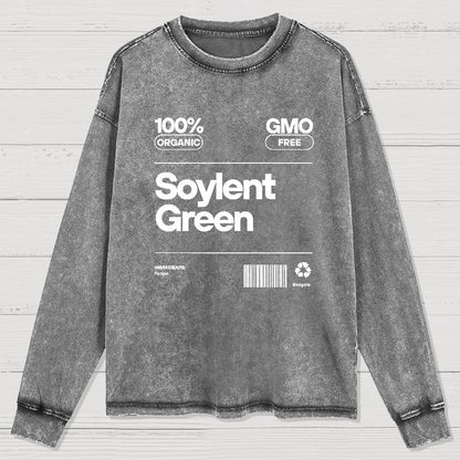 Soylent Green Tag Nerd Washed Long Sleeve Tee