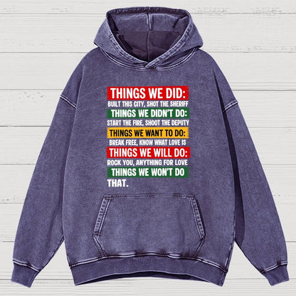 Things We Did Vintage Distressed Hoodie