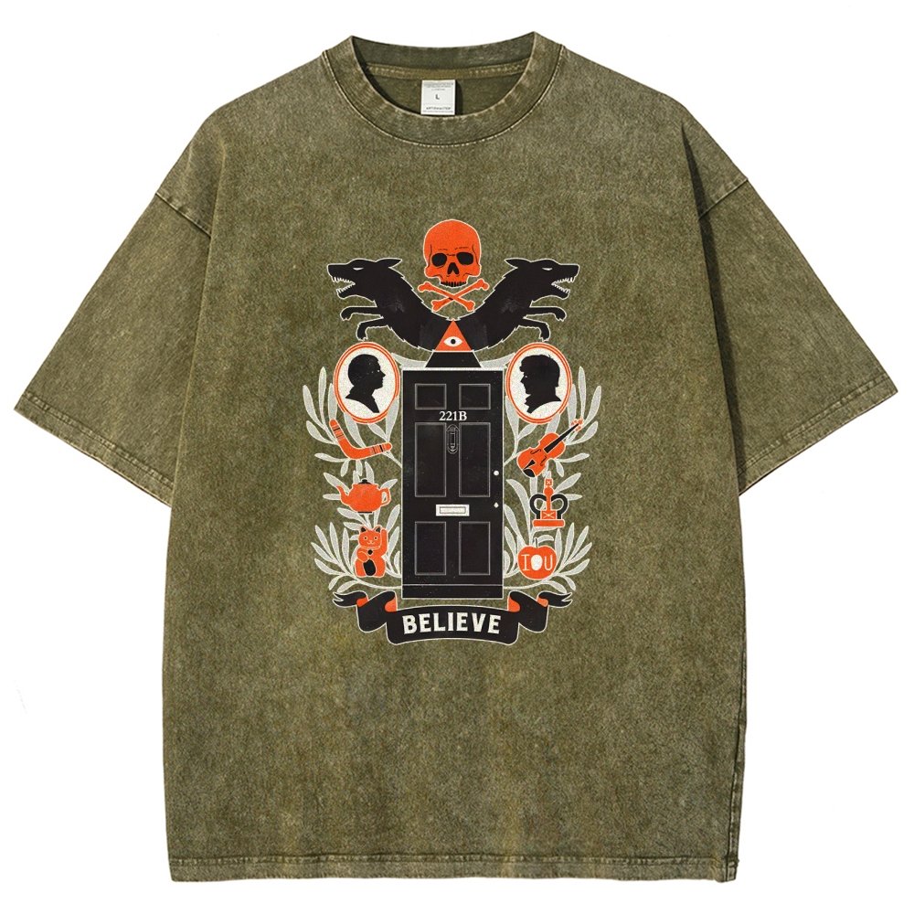 221b Elm St Vintage Distressed T-shirt
