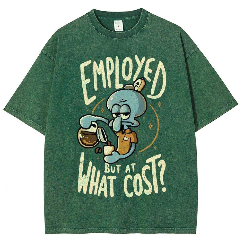 Employed But At What Cost Vintage Distressed T-shirt