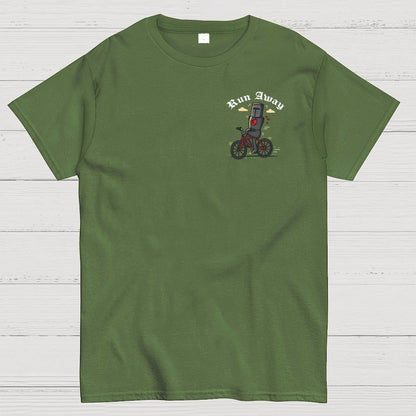 Run Away Front And Back Printing Geek T-Shirt