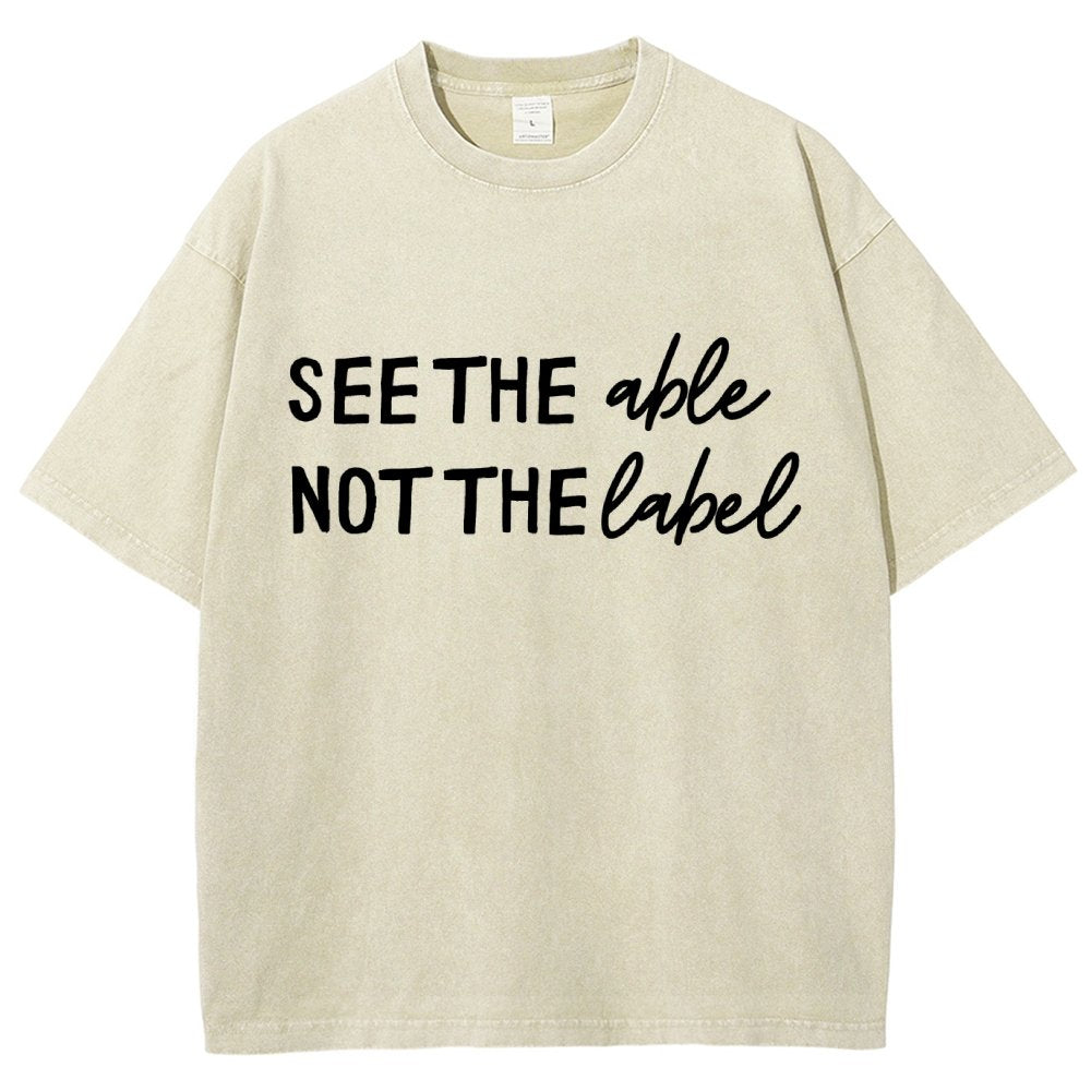 See the Able Not the Label Autism Vintage Distressed T-shirt