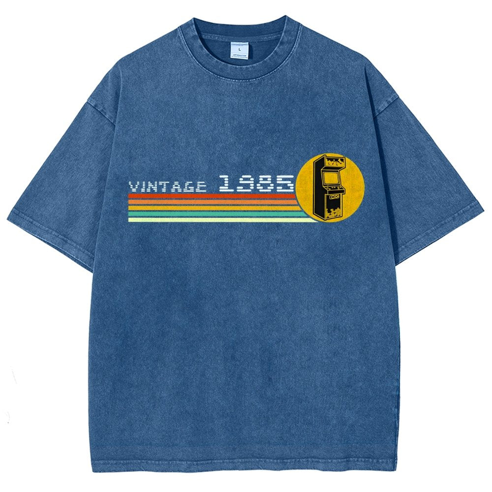 1985 Video Game Vintage Retro Arcade Classically Trained 80s Vintage Distressed T-shirt