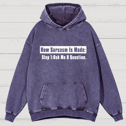 Step 2 Sarcasm Vintage Distressed Hoodie