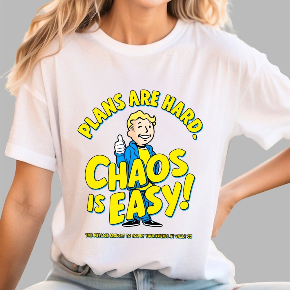 Plans Are Hard Chaos Is Easy Geek T-Shirt