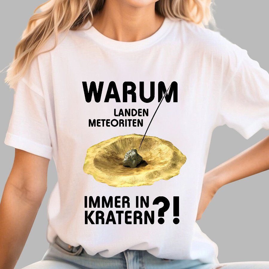 Meteoriten in Kratern Geek T-Shirt