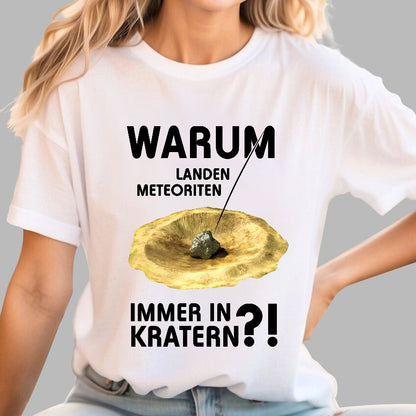 Meteoriten in Kratern Geek T-Shirt