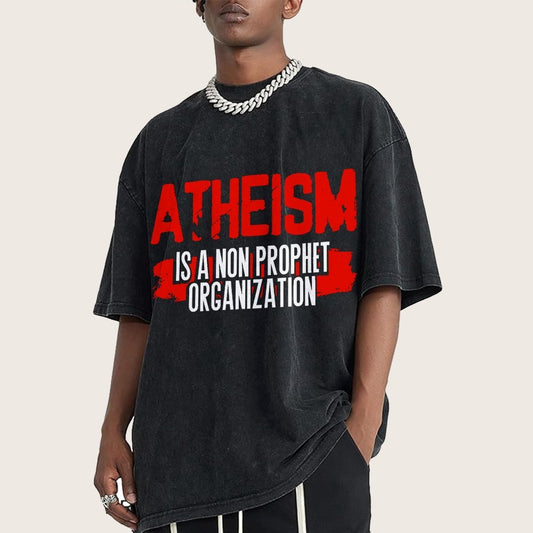 Atheism Is A Non-Prophet Organization Vintage Distressed T-shirt