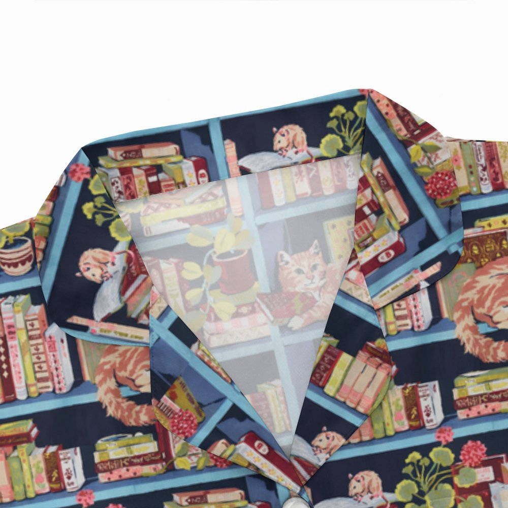 Cat Art Pattern Geek Long Sleeve Pajama Set