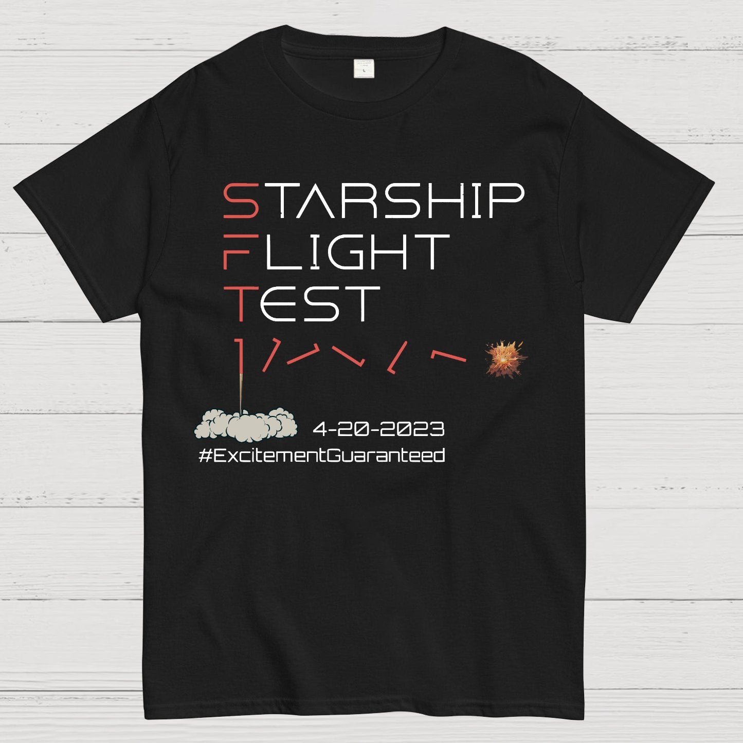 Starship Flight Test Milestone SFT1 Geek T-Shirt