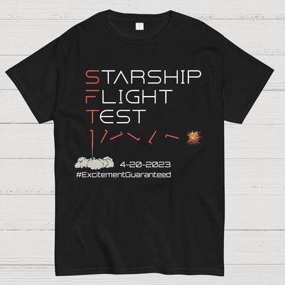 Starship Flight Test Milestone SFT1 Geek T-Shirt
