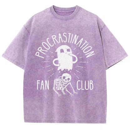 Procrastination Fan Club Vintage Distressed T-shirt