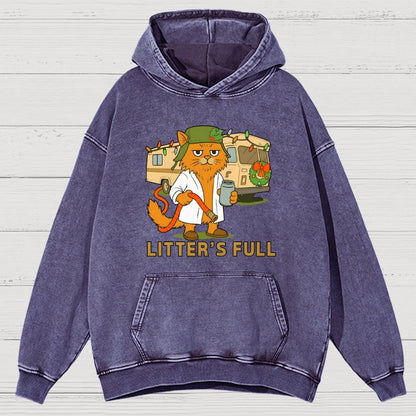 Christmas Shitters Full Cat Vintage Distressed Hoodie