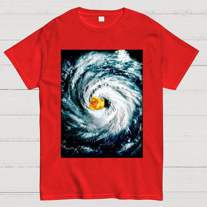 Rubber duck in Hurricane Geek T-Shirt