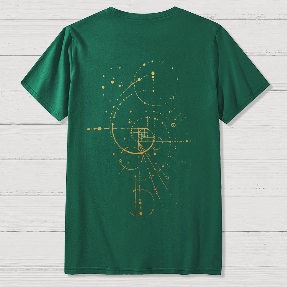 Fibonacci Nerdy  Back Printing Geek T-Shirt