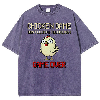 Chicken-game Vintage Distressed T-shirt