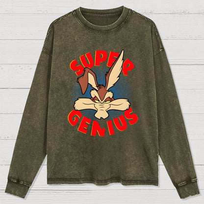 Super Genius Washed Long Sleeve Tee