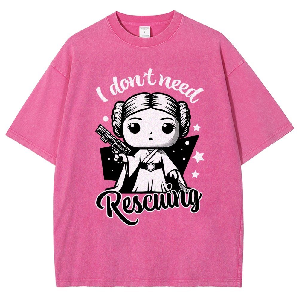 I Don't Need Rescuing Vintage Distressed T-shirt