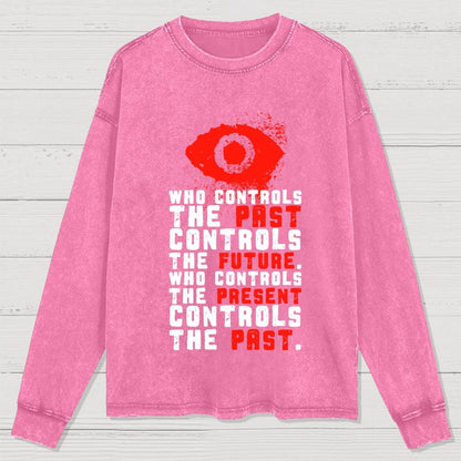 Damen Make Orwell Fiction Again Washed Long Sleeve Tee