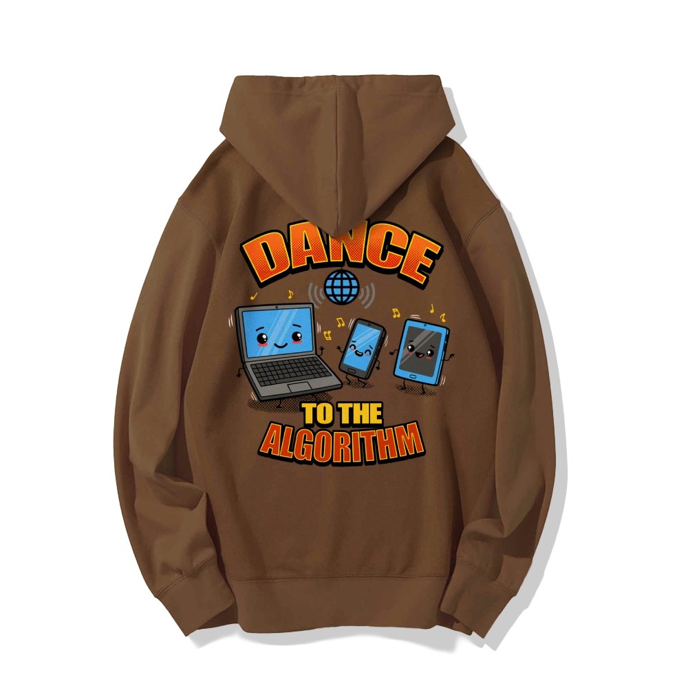 Dance To The Algorithm Funny Printed Back Unisex Cotton Hoodie