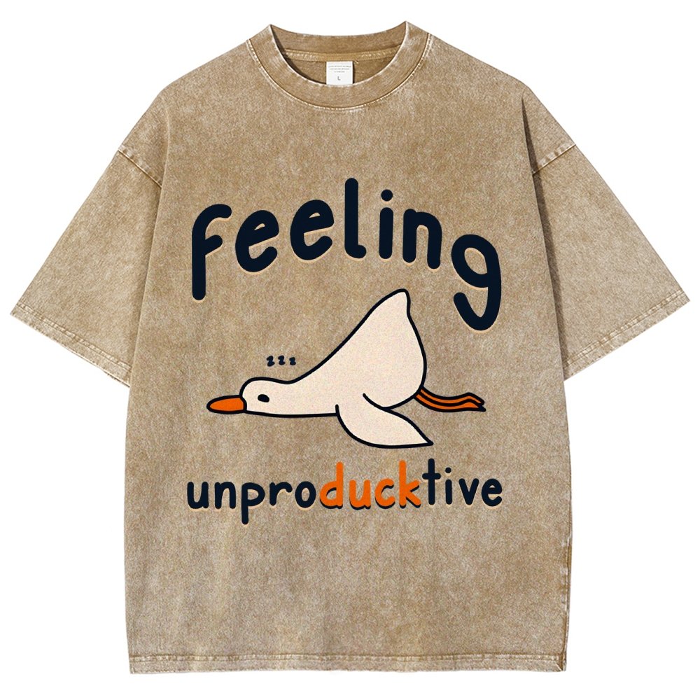 Feeling Unproducktive Vintage Distressed T-shirt