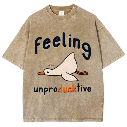 Feeling Unproducktive Vintage Distressed T-shirt