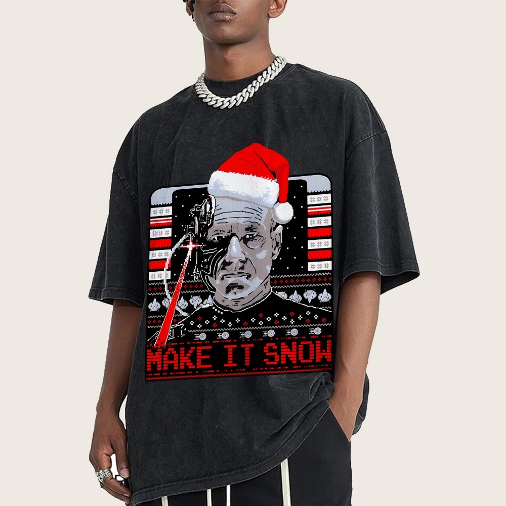 Make It Snow Vintage Distressed T-shirt