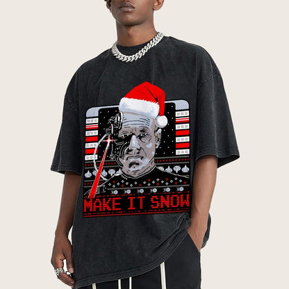 Make It Snow Vintage Distressed T-shirt