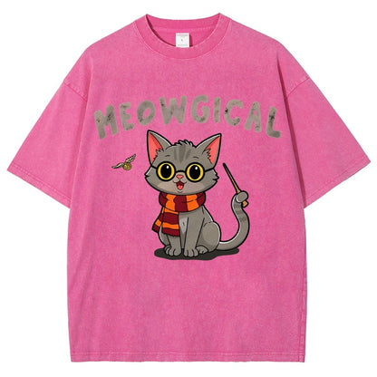 Meowgical Vintage Distressed T-shirt