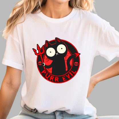 Purr Evil Cat Geek T-Shirt