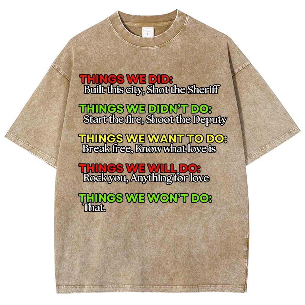Things We Did... Vintage Distressed T-shirt