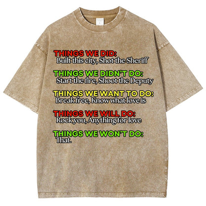 Things We Did... Vintage Distressed T-shirt