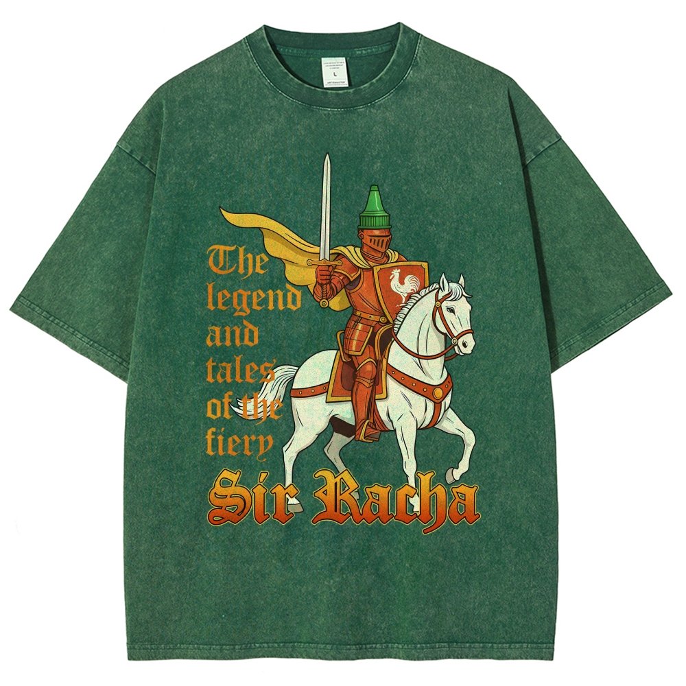 Sir Racha Art Print Vintage Distressed T-shirt