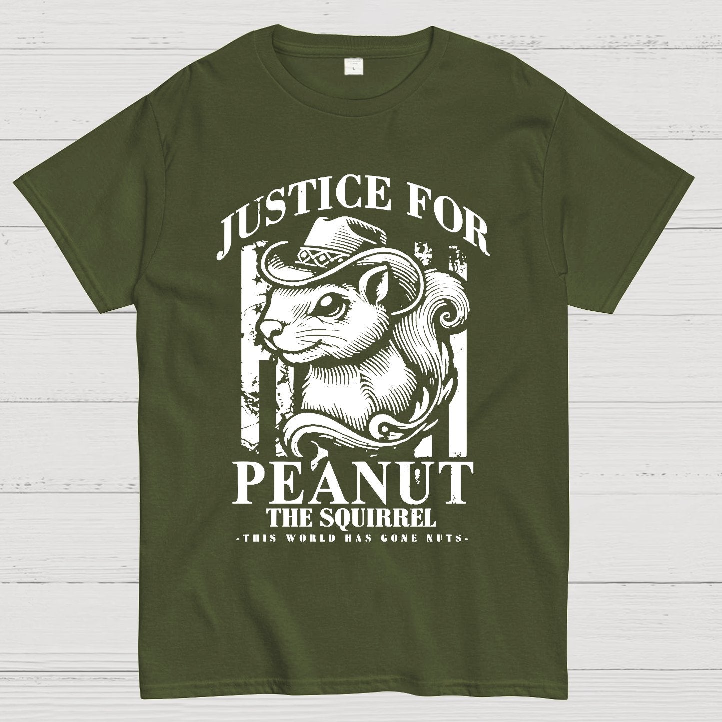 Justice For Peanut The Squirrel This World Has Gone Nuts Geek T-Shirt