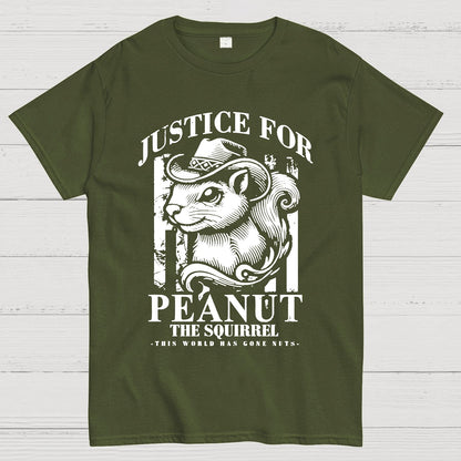 Justice For Peanut The Squirrel This World Has Gone Nuts Geek T-Shirt