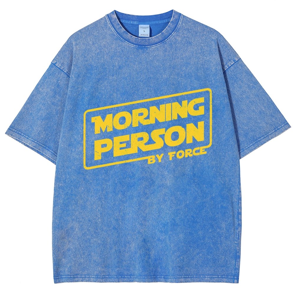 Morning Person By Force Vintage Distressed T-shirt