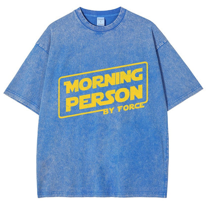 Morning Person By Force Vintage Distressed T-shirt