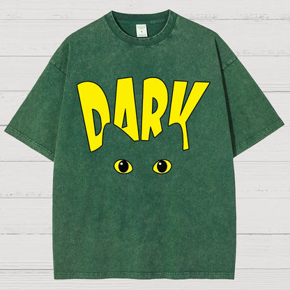 Dark Cat Funny Vintage Distressed T-shirt