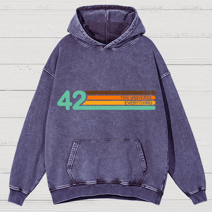 42  Life The Universe And Everything Vintage Distressed Hoodie