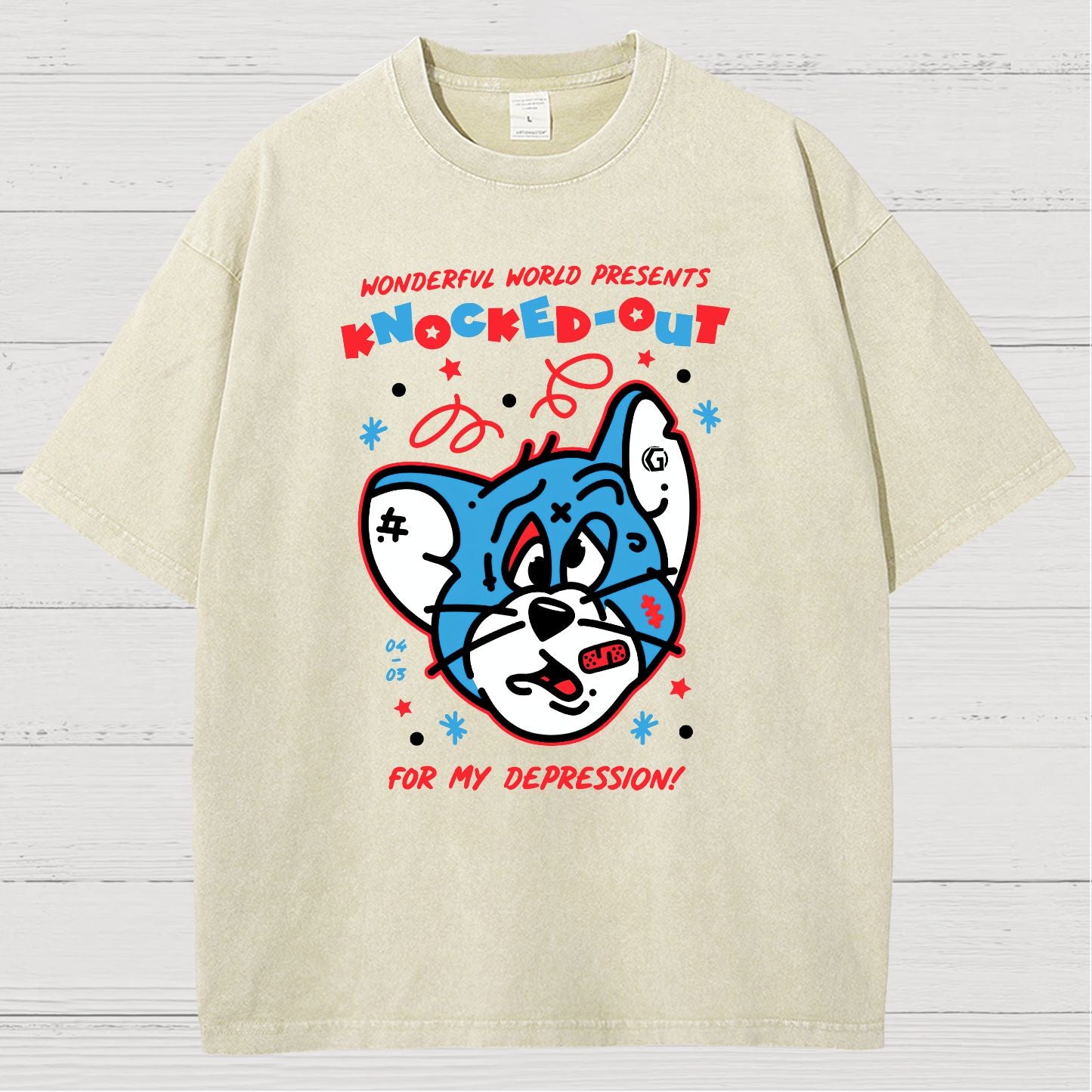 Knocked-Out! Vintage Distressed T-shirt