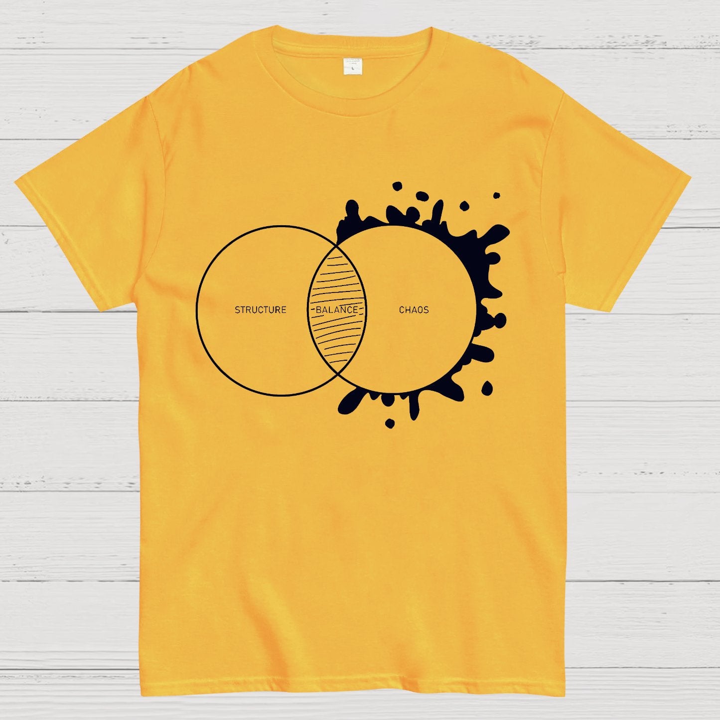 Balance Between Structure and Chaos Geeky T-Shirt