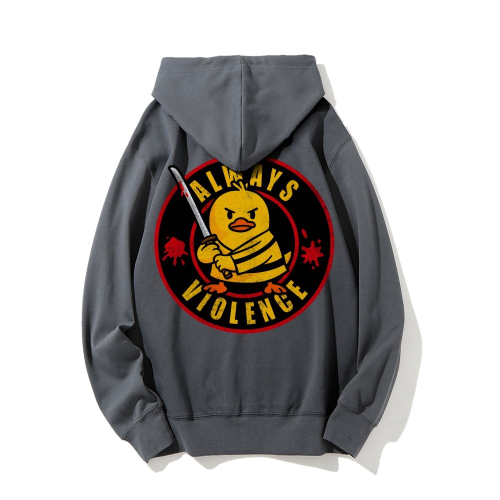Always violence Printed Back Unisex Cotton Hoodie