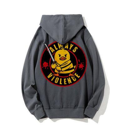 Always violence Printed Back Unisex Cotton Hoodie
