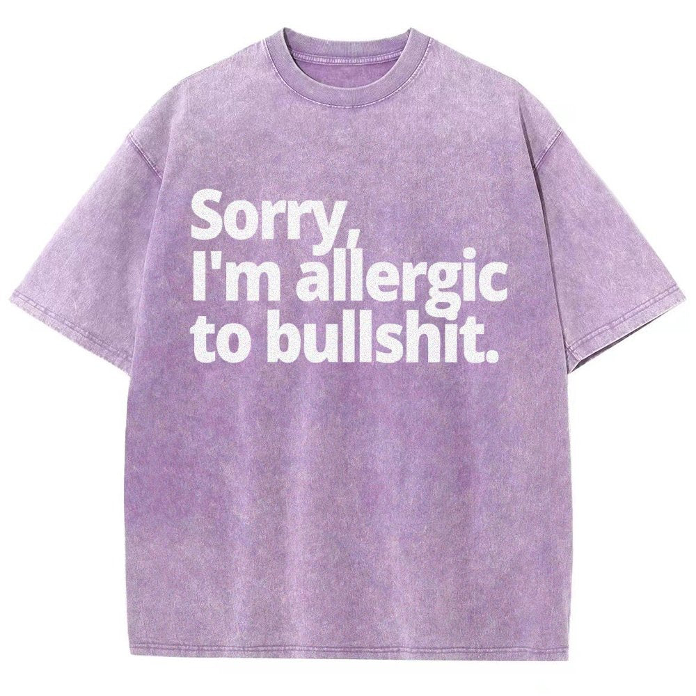 I'm Sorry I'm Allergic To Bullshit Vintage Distressed T-shirt
