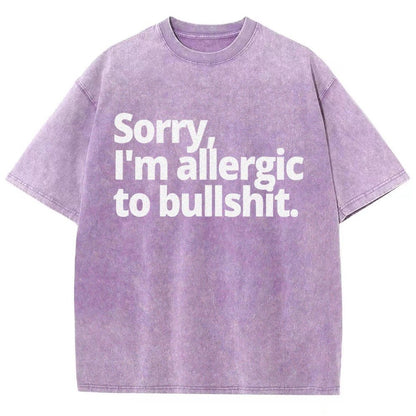 I'm Sorry I'm Allergic To Bullshit Vintage Distressed T-shirt