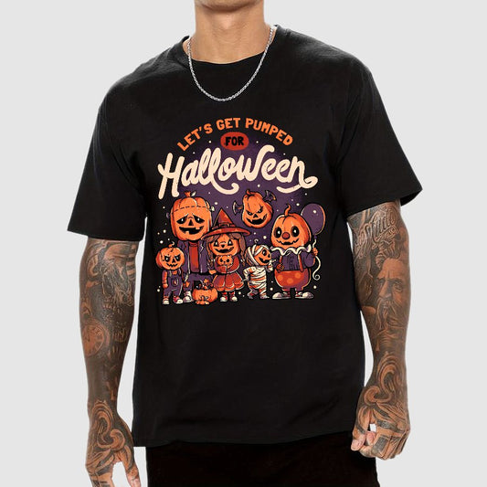 Pumped for Halloween - Cute Pumpkin Geek T-Shirt