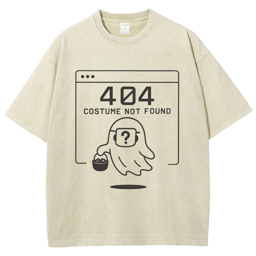 404 Costume Not Found  Funny Tech Halloween Vintage Distressed T-shirt