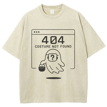 404 Costume Not Found  Funny Tech Halloween Vintage Distressed T-shirt