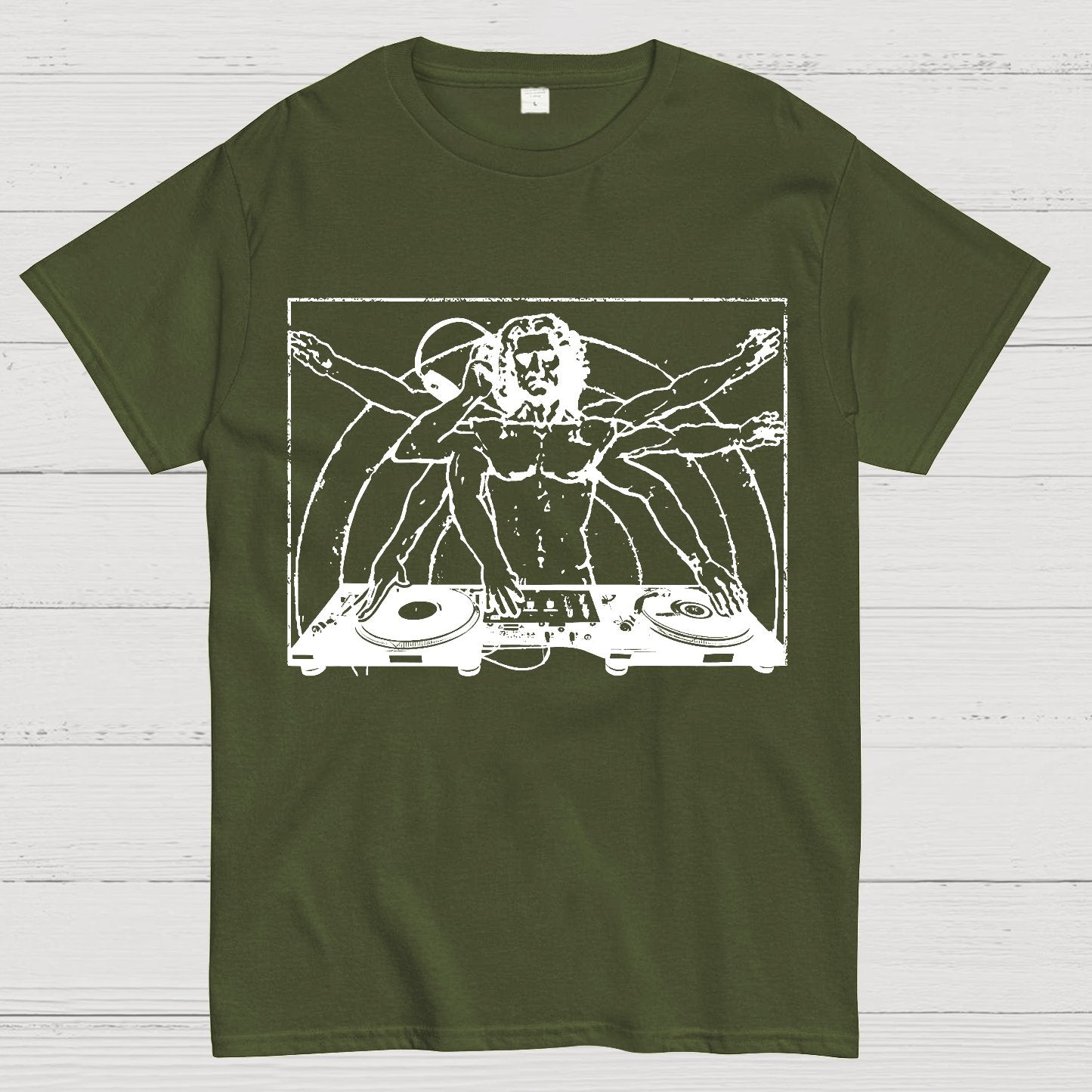 Vitruvian-DJ Geek T-Shirt