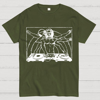 Vitruvian-DJ Geek T-Shirt